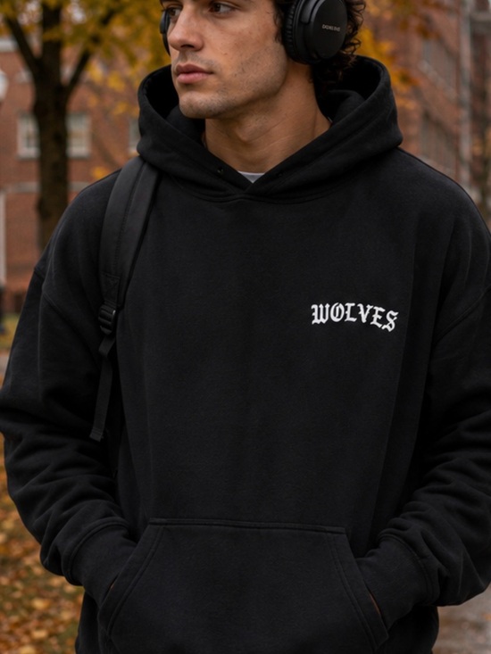 Darc Sport Other - Darc Sports NWT Wolves Black Hoodie - Men's Pullover Hooded Sweatshirt